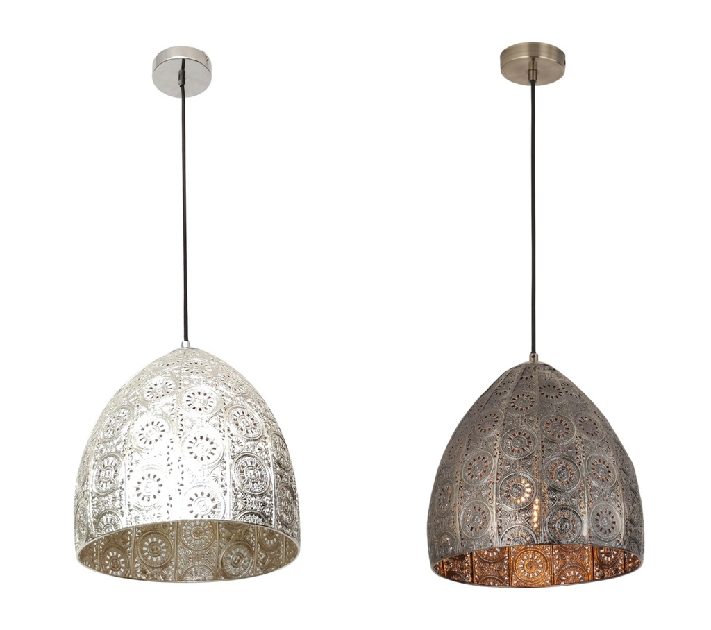 Pendant Light ES 60W Embossed Ellipse Steel OD310mm X L320m