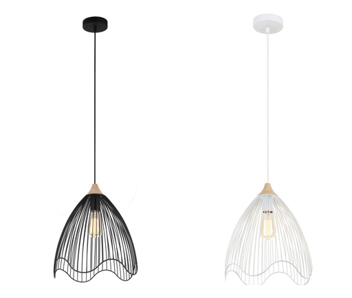 Pendant Light ES Wire Cone with wavy edge OD330mm