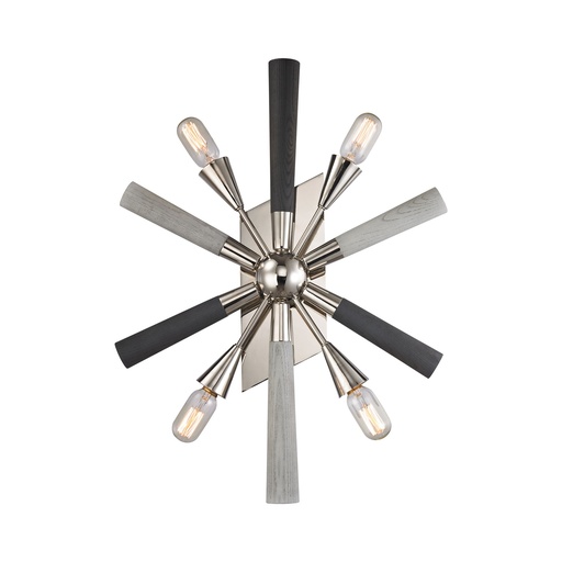 [SPUTNIK2] Wall Light Interior Surface Mounted ESx4 SEA ANENOME Dark & Light Grey with Polished Nickel