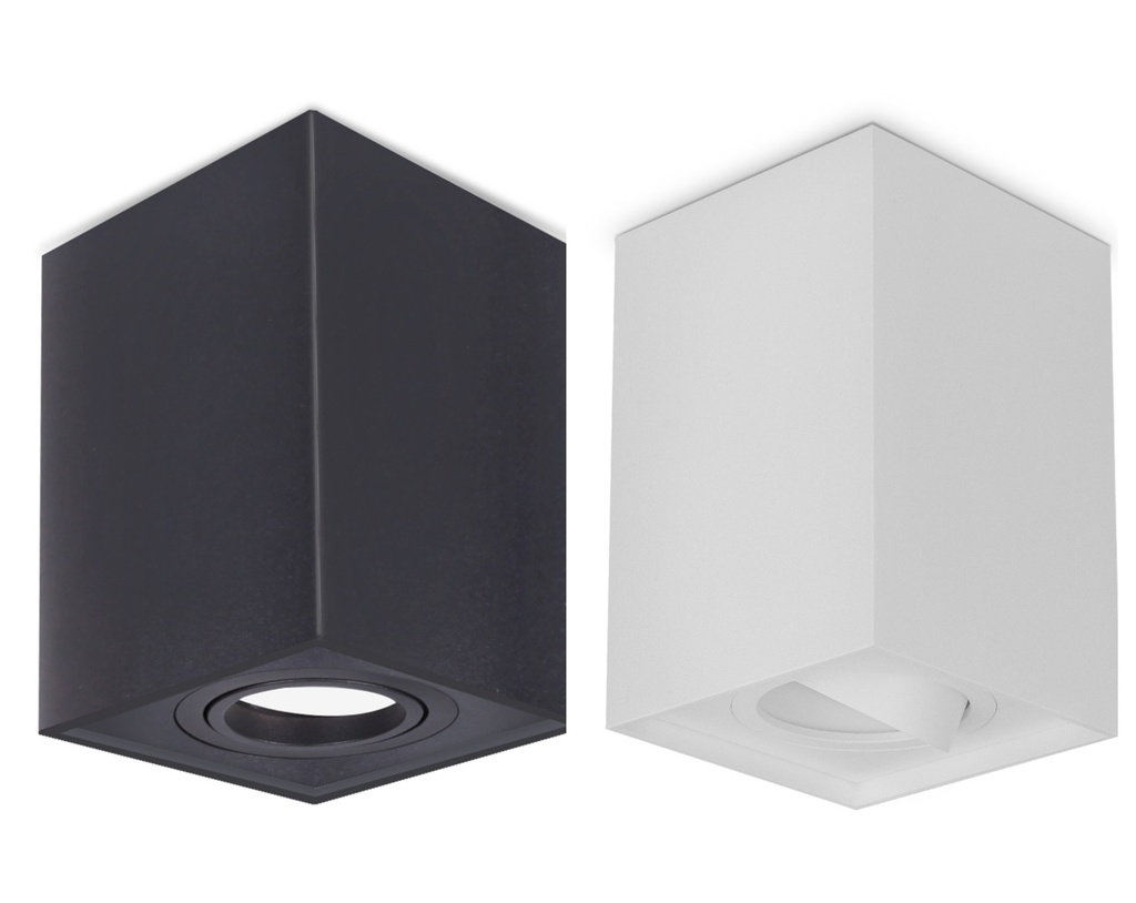 Downlight Fixed Surface Mounted Gimbal GU10 Square IP20 L125 x W97mm