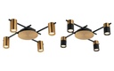 Spot Light GU10 X 4 Interior Ceiling Brass / Brass & Black OD520mm H120mm Adjustable