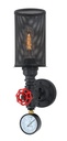 Wall Light Interior Surface Mounted ES Oblong Black Mesh