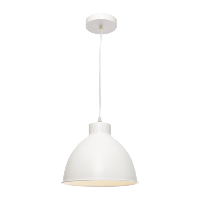 DOME 1LT PENDANT WHITE