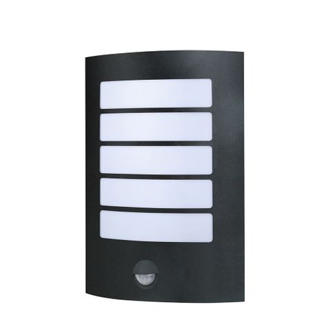 [5505038] Stark LED Wall Light - BLK - Sensor - 6000K