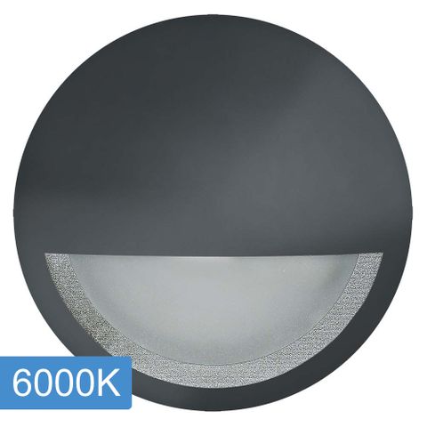 [5505067] Manix 5w LED Step Light with Eyelid - 240v - Black - 6000K