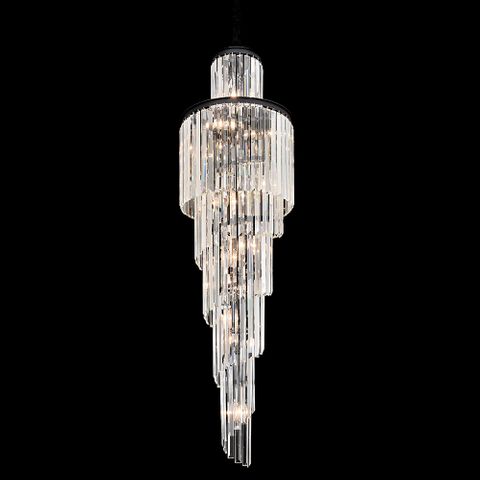 [5510226-BK] Chanel-S-BK Spiral Chandelier - 400x1300